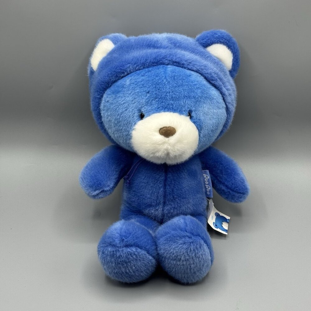 Ibis Korean RooRoo Blue Bear Plush Stuffed Toy 13" Rare